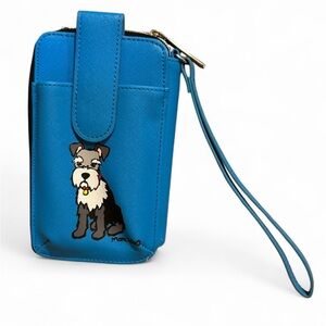 Marc Tetro Blue Dog Clutch Wristlet